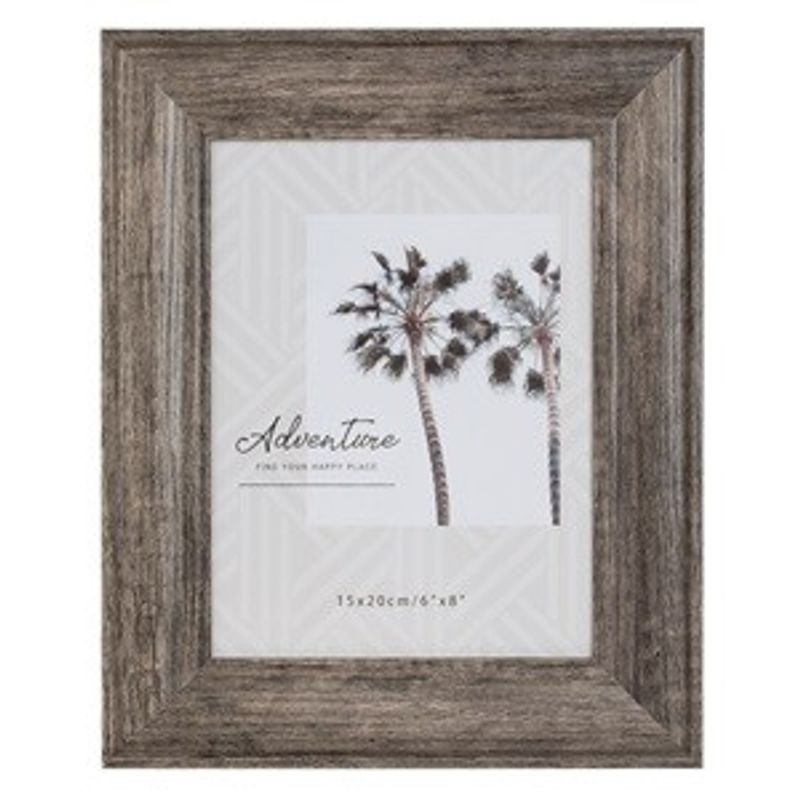Casa si Gradina - Decoratiuni - Obiecte decorative - Accesorii decorative - Rama foto din lemn gri cu margine reliefata, 15x20cm - Infinity.ro