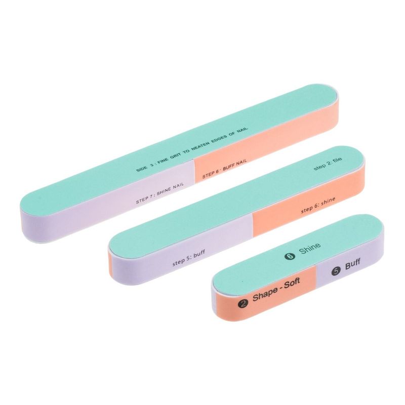 Ingrijire personala si Cosmetice - Manichiura si pedichiura - Pile cosmetice - Buffer Colorate de Unghii Multicolor - Set de 3 Dimensiuni - Infinity.ro