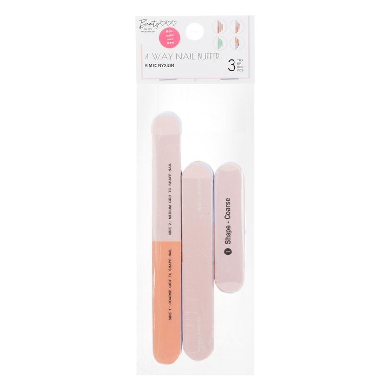 Ingrijire personala si Cosmetice - Manichiura si pedichiura - Pile cosmetice - Buffer Colorate de Unghii Multicolor - Set de 3 Dimensiuni - Infinity.ro