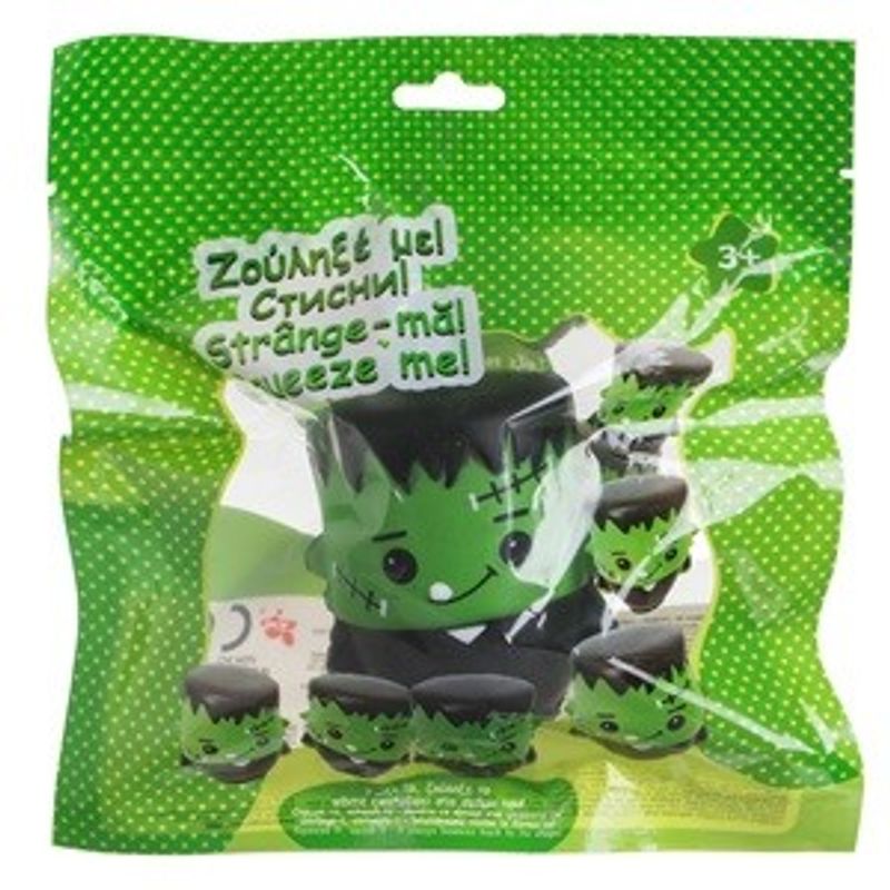 Jucarii, Copii si Bebe - Jucarii si jocuri - Jocuri si puzzle - Puzzle - Jucarie Squishy Monstru Verde si Negru, 6x5x8cm - Infinity.ro