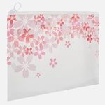 Fashion, accesorii si bijuterii - Femei - Lenjerie si pijamale femei - Imbracaminte de plaja femei - Portfard tip plic, Alb, Model Floral, 30x21 cm - Infinity.ro