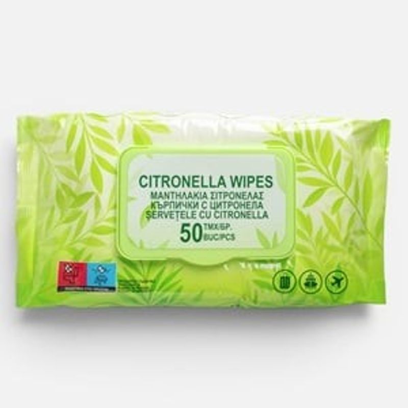 Jucarii, Copii si Bebe - Scutece si consumabile copii - Servetele umede - Servetele umede cu citronela, 50 bucati - Infinity.ro