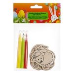Jucarii, Copii si Bebe - Jucarii si jocuri - Figurine - Set Creativ cu 6 Figurine de Paste cu Magnet si 3 Carioci - Infinity.ro