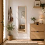 Casa si Gradina - Decoratiuni - Oglinzi - Oglinda de perete din lemn, 36x126 cm, culoare naturala - Infinity.ro