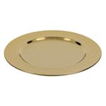 Casa si Gradina - Bucatarie si vesela - Vesela si tacamuri - Platouri de bucatarie - Platou Decorativ Metalic Dots, Auriu, 30cm - Infinity.ro
