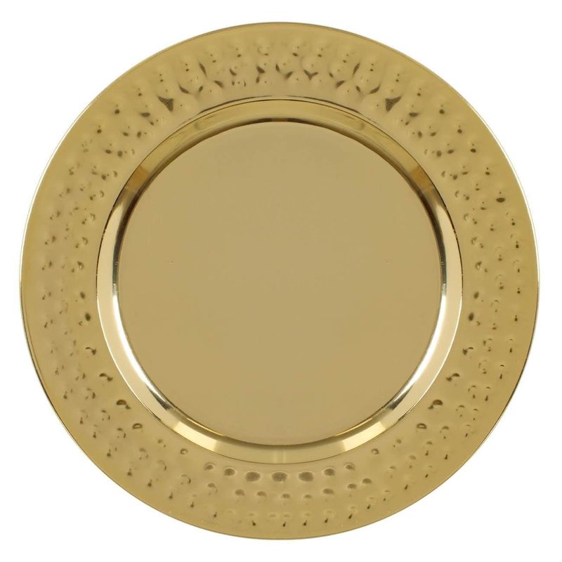 Casa si Gradina - Bucatarie si vesela - Vesela si tacamuri - Platouri de bucatarie - Platou Decorativ Metalic Dots, Auriu, 30cm - Infinity.ro