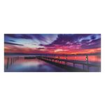 Casa si Gradina - Corpuri si surse de iluminat - Veioze si lampi - Veioze - Tablou Canvas cu LED, Peisaj Dig, Apus de Soare, 100x40x1.5cm - Infinity.ro