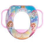 Jucarii, Copii si Bebe - Igiena si ingrijire - Baia bebelusului - Olite si reductoare WC - Reductor WC plastic roz cu manere model printesa - Infinity.ro