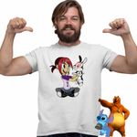 Fashion, accesorii si bijuterii - Barbati - Imbracaminte - Tricouri si bluze barbati - Tricou Barbati Mina Draculas Vampirul Iepuras, alb, marime M - Infinity.ro