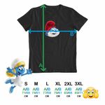 Fashion, accesorii si bijuterii - Barbati - Imbracaminte - Tricouri si bluze barbati - Tricou Barbati Papa Strumf Smurf, negru, marime M - Infinity.ro