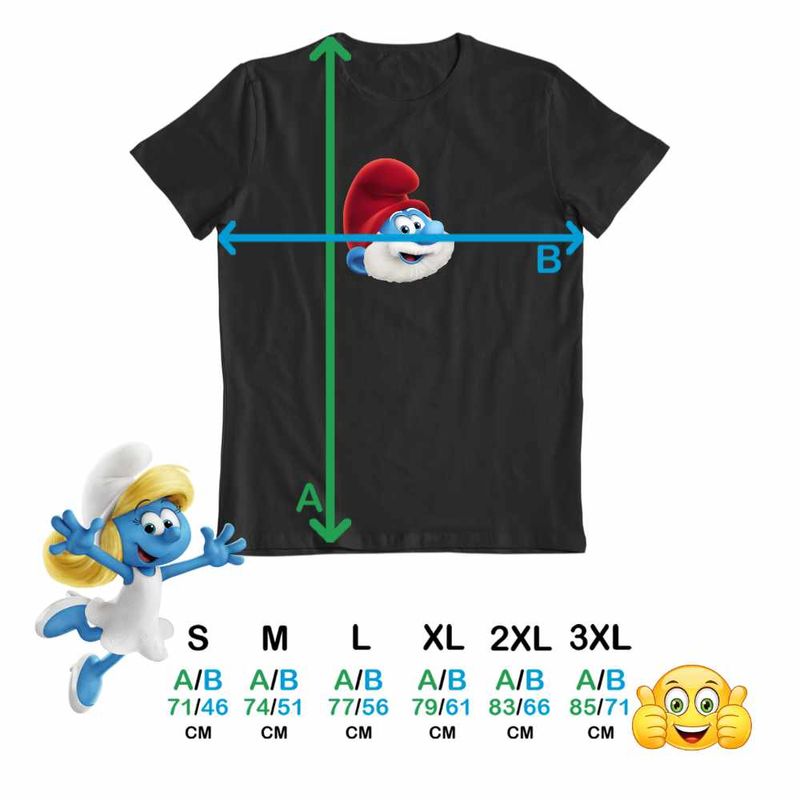 Fashion, accesorii si bijuterii - Barbati - Imbracaminte - Tricouri si bluze barbati - Tricou Barbati Papa Strumf Smurf, negru, marime M - Infinity.ro
