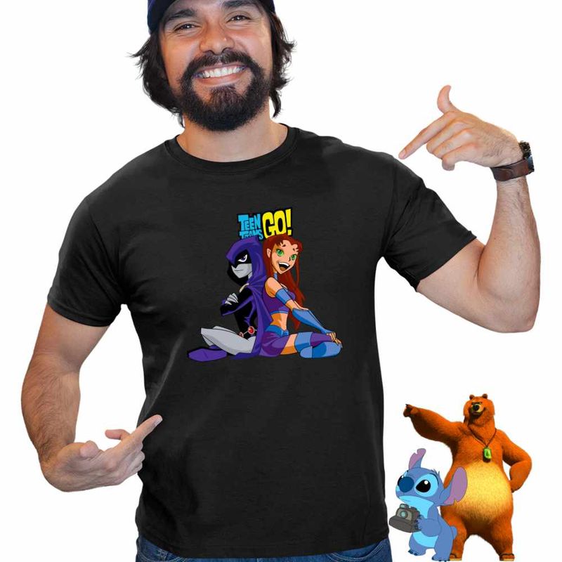 Fashion, accesorii si bijuterii - Barbati - Imbracaminte - Tricouri si bluze barbati - Tricou Barbati Raven Starfire Tineri Titani, negru, marime S - Infinity.ro
