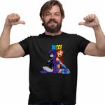 Fashion, accesorii si bijuterii - Barbati - Imbracaminte - Tricouri si bluze barbati - Tricou Barbati Raven Starfire Tineri Titani, negru, marime S - Infinity.ro