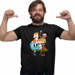 Fashion, accesorii si bijuterii - Barbati - Imbracaminte - Tricouri si bluze barbati - Tricou Barbati Craig si Dumbrava Gumball Tung Sahur, negru, marime XL - Infinity.ro