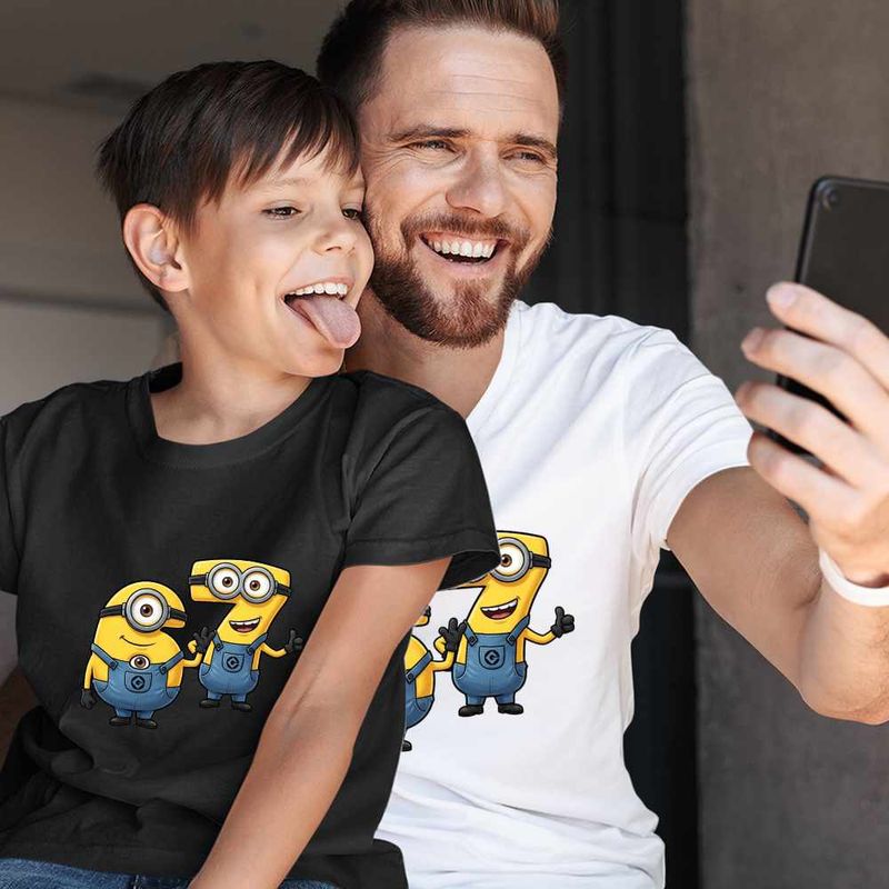 Fashion, accesorii si bijuterii - Copii - Imbracaminte copii - Tricouri copii - Tricou Copii Baieti Minions Six Seven 67 Sase Sapte Despicable, alb, marime XL Copii - Infinity.ro