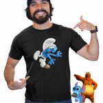 Fashion, accesorii si bijuterii - Barbati - Imbracaminte - Tricouri si bluze barbati - Tricou Barbati Strumfii Impiedicatul, negru, marime S - Infinity.ro