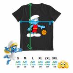Fashion, accesorii si bijuterii - Barbati - Imbracaminte - Tricouri si bluze barbati - Tricou Barbati Strumfii Baschet Strumpii, negru, marime XL - Infinity.ro