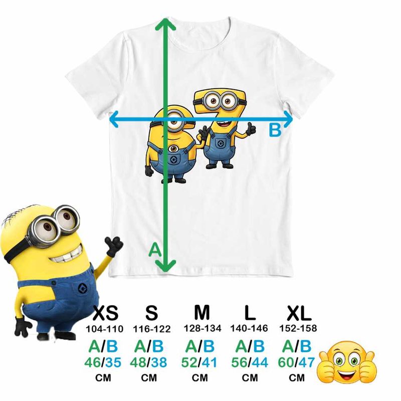 Fashion, accesorii si bijuterii - Copii - Imbracaminte copii - Tricouri copii - Tricou Copii Baieti Minions Six Seven 67 Sase Sapte Despicable, alb, marime XL Copii - Infinity.ro