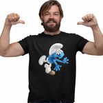 Fashion, accesorii si bijuterii - Barbati - Imbracaminte - Tricouri si bluze barbati - Tricou Barbati Strumfii Impiedicatul, negru, marime S - Infinity.ro