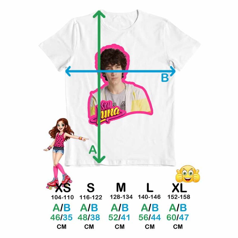 Fashion, accesorii si bijuterii - Copii - Imbracaminte copii - Tricouri copii - Tricou Copii Fete Soy Luna Ramiro Ponce, alb, marime S Copii - Infinity.ro