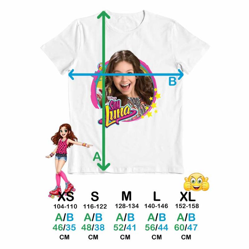 Fashion, accesorii si bijuterii - Copii - Imbracaminte copii - Tricouri copii - Tricou Copii Fete Soy Luna Karol Sevilla, alb, marime M Copii - Infinity.ro