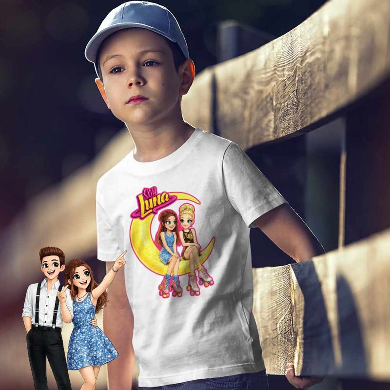 Fashion, accesorii si bijuterii - Copii - Imbracaminte copii - Tricouri copii - Tricou Copii Baieti Soy Luna Ambar Smith, alb, marime L Copii - Infinity.ro