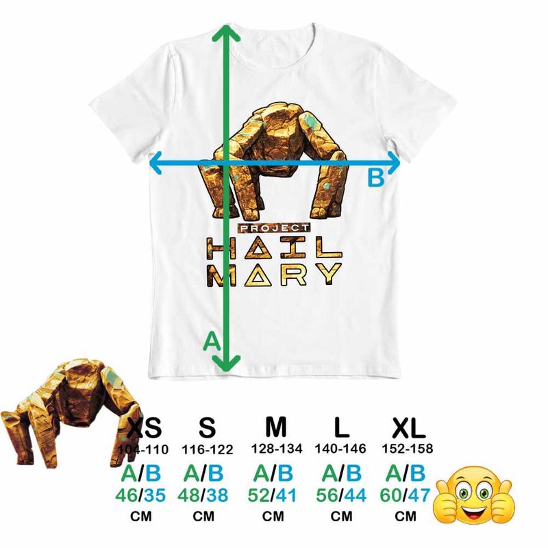 Fashion, accesorii si bijuterii - Copii - Imbracaminte copii - Tricouri copii - Tricou Copii Baieti Project Hail Mary Rocky Eridian Alien Engineer, alb, marime M Copii - Infinity.ro