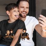 Fashion, accesorii si bijuterii - Copii - Imbracaminte copii - Tricouri copii - Tricou Copii Baieti Dragon Riders Hiccup Astrid How to train your dragon, alb, marime S Copii - Infinity.ro