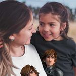 Fashion, accesorii si bijuterii - Copii - Imbracaminte copii - Tricouri copii - Tricou Copii Fete Hiccup Viking Dragon Rider How to train your dragon, alb, marime XS Copii - Infinity.ro