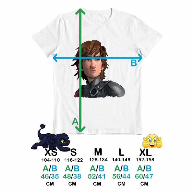 Fashion, accesorii si bijuterii - Copii - Imbracaminte copii - Tricouri copii - Tricou Copii Fete Hiccup Viking Dragon Rider How to train your dragon, alb, marime XS Copii - Infinity.ro
