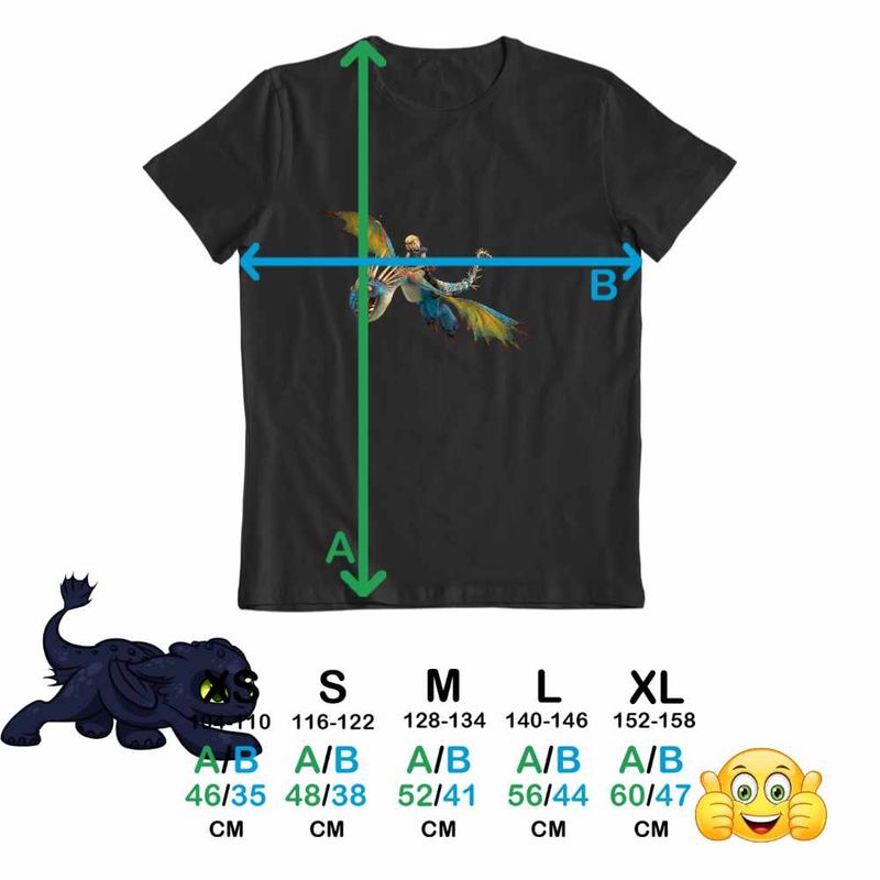 Fashion, accesorii si bijuterii - Copii - Imbracaminte copii - Tricouri copii - Tricou Copii Baieti Dragon Astrid How to train your dragon, negru, marime XL Copii - Infinity.ro