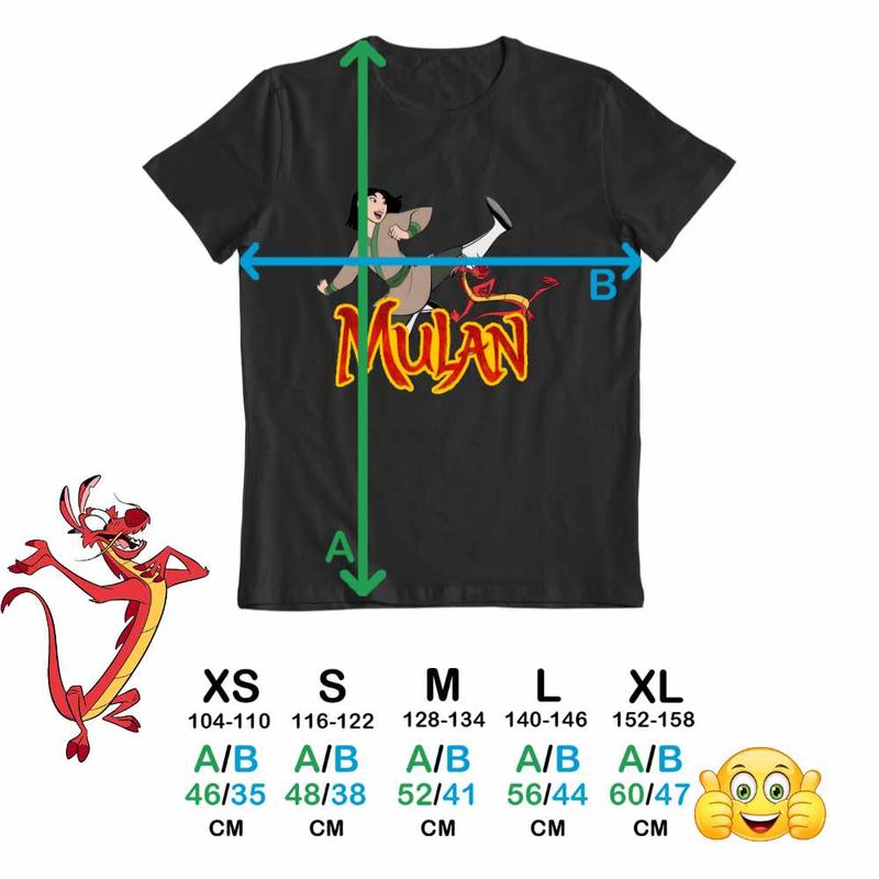 Fashion, accesorii si bijuterii - Copii - Imbracaminte copii - Tricouri copii - Tricou Copii Baieti Mulan Mushu Kung Fu, negru, marime L Copii - Infinity.ro