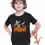 Fashion, accesorii si bijuterii - Copii - Imbracaminte copii - Tricouri copii - Tricou Copii Baieti Mulan Mushu Kung Fu, negru, marime L Copii - Infinity.ro