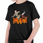 Fashion, accesorii si bijuterii - Copii - Imbracaminte copii - Tricouri copii - Tricou Copii Baieti Mulan Mushu Kung Fu, negru, marime L Copii - Infinity.ro
