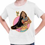 Fashion, accesorii si bijuterii - Copii - Imbracaminte copii - Tricouri copii - Tricou Copii Baieti Pocahontas Native American, alb, marime S Copii - Infinity.ro