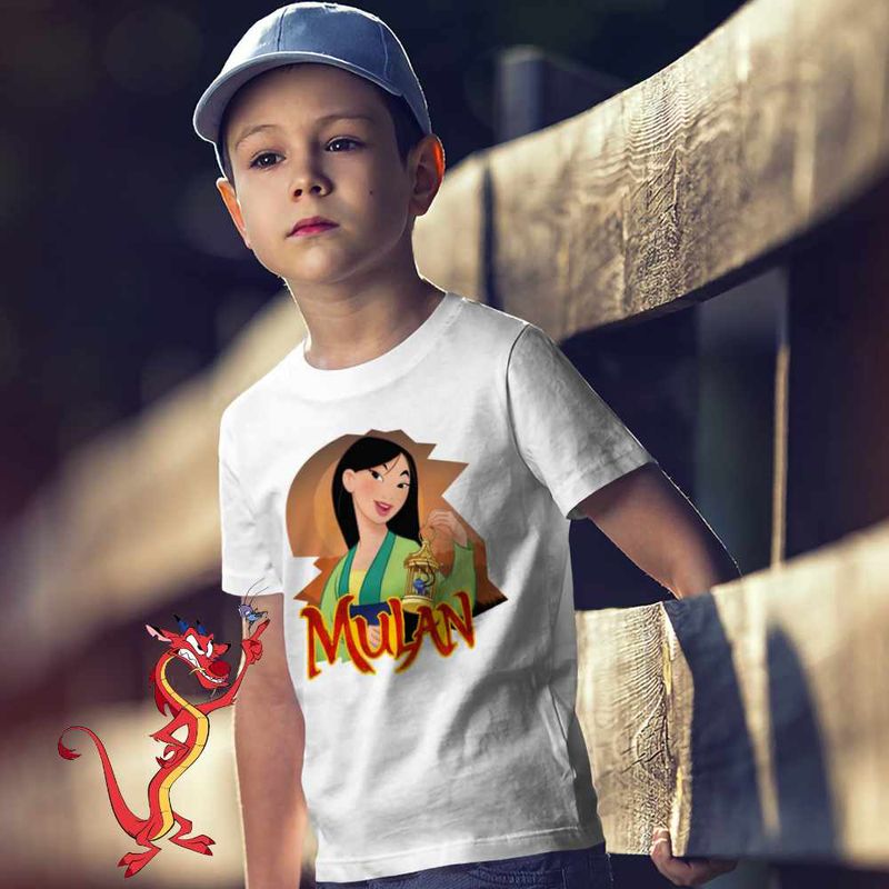 Fashion, accesorii si bijuterii - Copii - Imbracaminte copii - Tricouri copii - Tricou Copii Baieti Mulan Crikee, alb, marime L Copii - Infinity.ro
