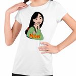 Fashion, accesorii si bijuterii - Copii - Imbracaminte copii - Tricouri copii - Tricou Copii Fete Mulan Kung Fu, alb, marime XS Copii - Infinity.ro