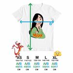 Fashion, accesorii si bijuterii - Copii - Imbracaminte copii - Tricouri copii - Tricou Copii Fete Mulan Kung Fu, alb, marime XS Copii - Infinity.ro