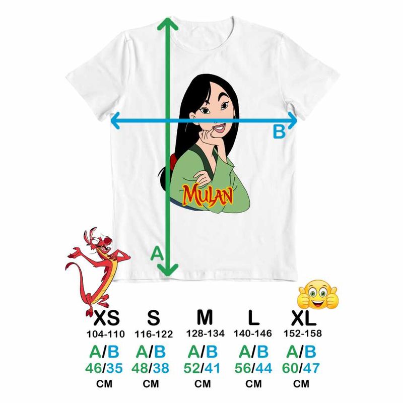 Fashion, accesorii si bijuterii - Copii - Imbracaminte copii - Tricouri copii - Tricou Copii Fete Mulan Kung Fu, alb, marime XS Copii - Infinity.ro