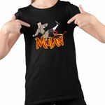 Fashion, accesorii si bijuterii - Copii - Imbracaminte copii - Tricouri copii - Tricou Copii Fete Mulan Mushu Kung Fu, negru, marime XS Copii - Infinity.ro