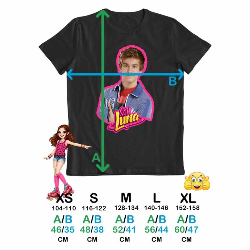 Fashion, accesorii si bijuterii - Copii - Imbracaminte copii - Tricouri copii - Tricou Copii Fete Soy Luna Gaston Battan, negru, marime M Copii - Infinity.ro
