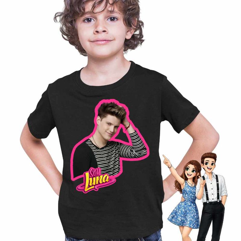 Fashion, accesorii si bijuterii - Copii - Imbracaminte copii - Tricouri copii - Tricou Copii Baieti Soy Luna Nicolas Navarro, negru, marime M Copii - Infinity.ro