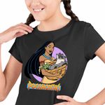 Fashion, accesorii si bijuterii - Copii - Imbracaminte copii - Tricouri copii - Tricou Copii Fete Pocahontas Meeko, negru, marime M Copii - Infinity.ro
