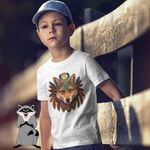 Fashion, accesorii si bijuterii - Copii - Imbracaminte copii - Tricouri copii - Tricou Copii Baieti Lup Mistic Native American, alb, marime S Copii - Infinity.ro