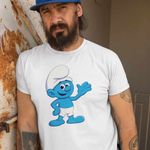 Fashion, accesorii si bijuterii - Barbati - Imbracaminte - Tricouri si bluze barbati - Tricou Barbati Strumf Vesel, alb, marime 2XL - Infinity.ro