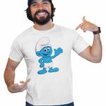 Fashion, accesorii si bijuterii - Barbati - Imbracaminte - Tricouri si bluze barbati - Tricou Barbati Strumf Vesel, alb, marime 2XL - Infinity.ro