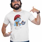 Fashion, accesorii si bijuterii - Barbati - Imbracaminte - Tricouri si bluze barbati - Tricou Barbati Strumf Padurarul, alb, marime 2XL - Infinity.ro