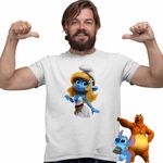 Fashion, accesorii si bijuterii - Barbati - Imbracaminte - Tricouri si bluze barbati - Tricou Barbati Strumfii Strumfita Zana Elf, alb, marime 2XL - Infinity.ro