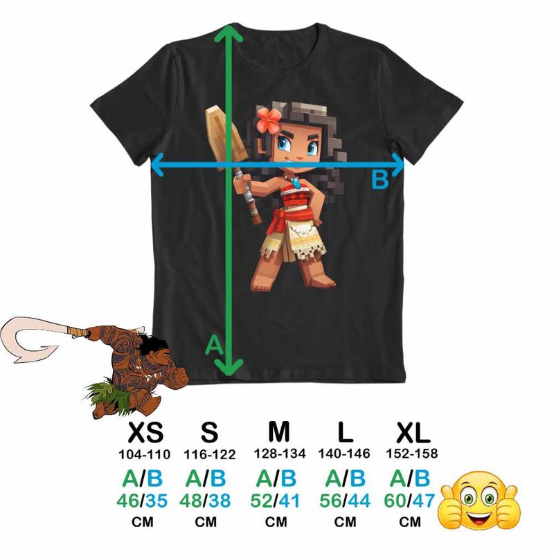 Fashion, accesorii si bijuterii - Copii - Imbracaminte copii - Tricouri copii - Tricou Copii Baieti Moana Vaiana Minecraft Roblox, negru, marime L Copii - Infinity.ro