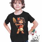 Fashion, accesorii si bijuterii - Copii - Imbracaminte copii - Tricouri copii - Tricou Copii Baieti Moana Vaiana Minecraft Roblox, negru, marime L Copii - Infinity.ro